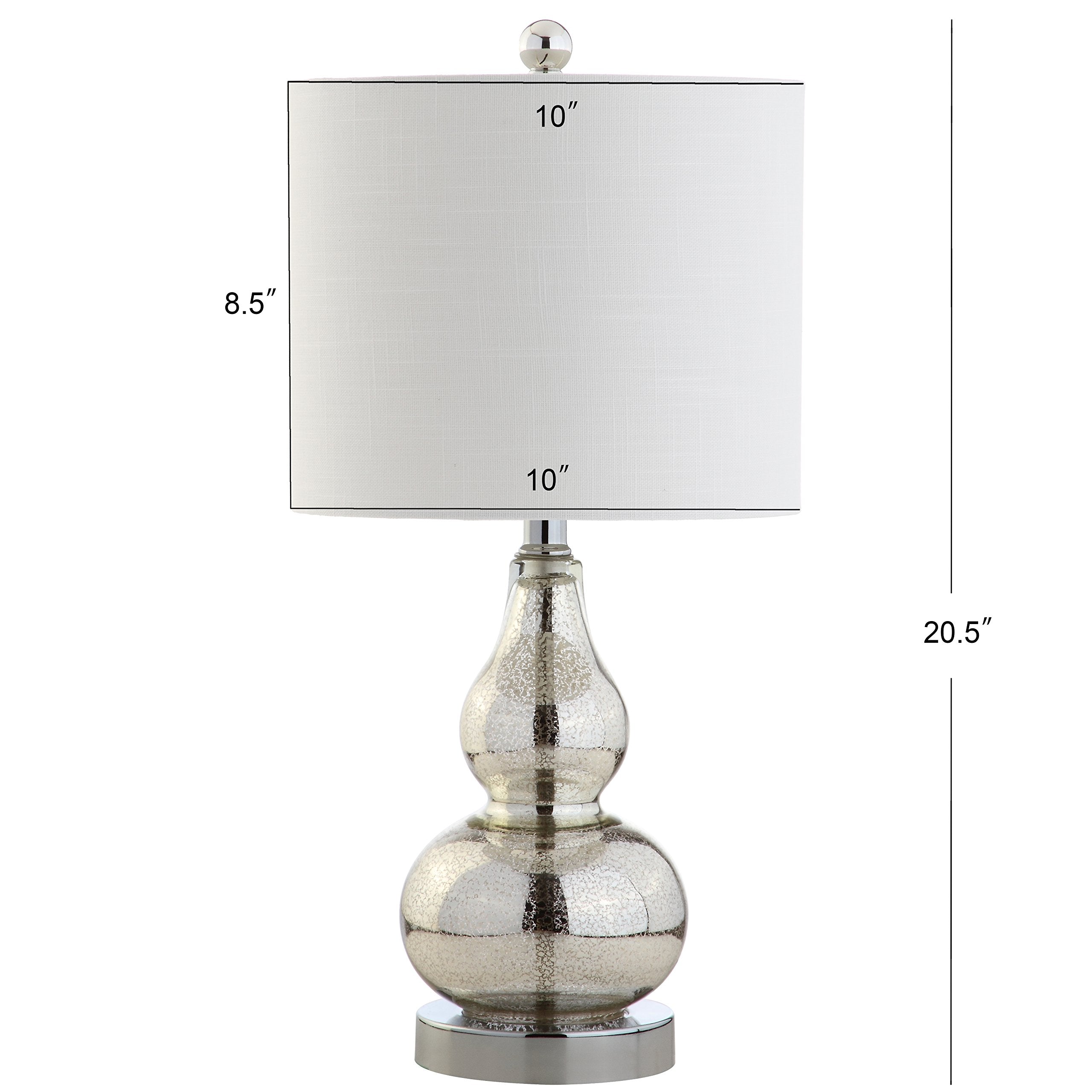 YL1028C Anya 20.5" Mini Glass LED Table Lamp, Transitional, Glam, Midcentury, Modern