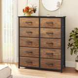 10 Drawer Dresser - Fabric Storage Tower, Organizer Unit for Bedroom, Living Room,