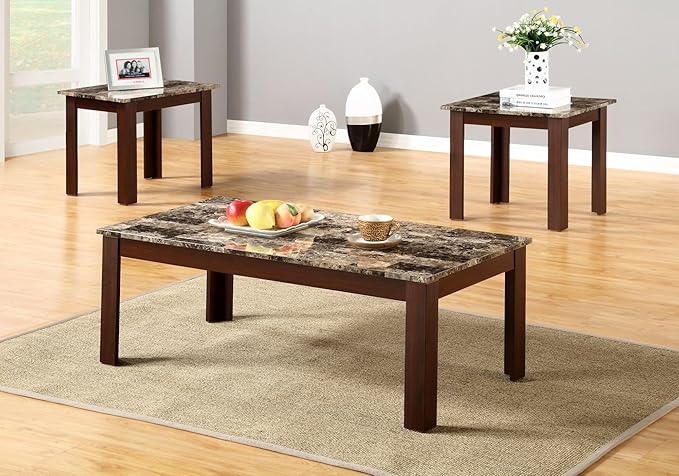 Contemporary Rectangle 3-Piece Occasional Table Set includes Lift Top Coffee Table