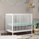 Gelato 4-in-1 Convertible Mini Crib in White and Washed Natural,