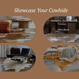100% Genuine Brazilian Cowhide Rug - Brindle Brown - Luxury Cowskin Leather Area