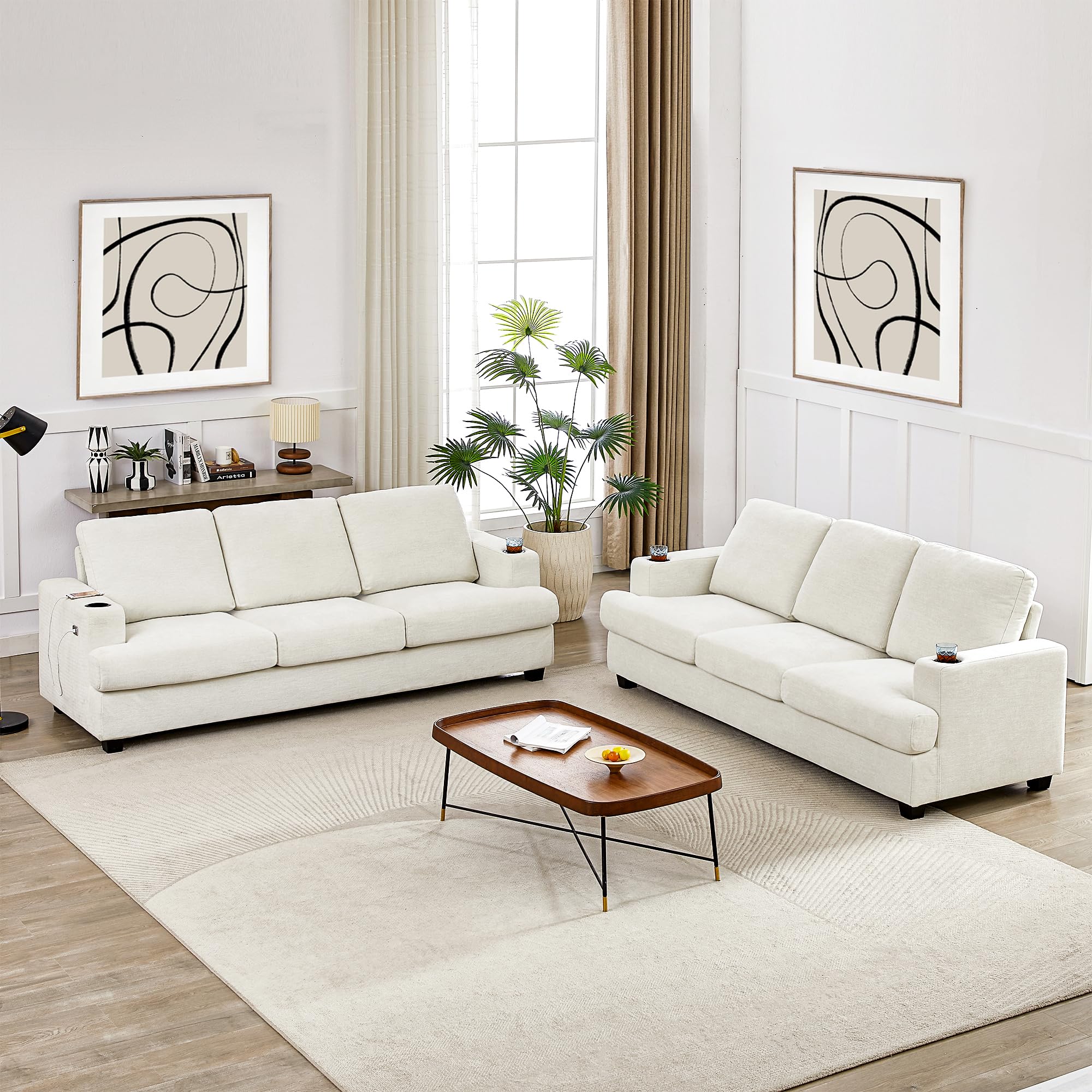 89" Sofa, Comfy Sofa Couch with Extra Deep Seats