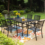 Patio Dining Stackable Chairs, Outdoor Wrought Iron Furniture Set Bistro Chairs