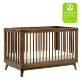 Scoot 3-in-1 Convertible Crib with Toddler Bed Conversion Kit in Natural Walnut,