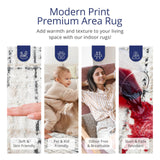 Grey Crosshatch Area Rug 8' x 10' - Durable & Easy to Clean