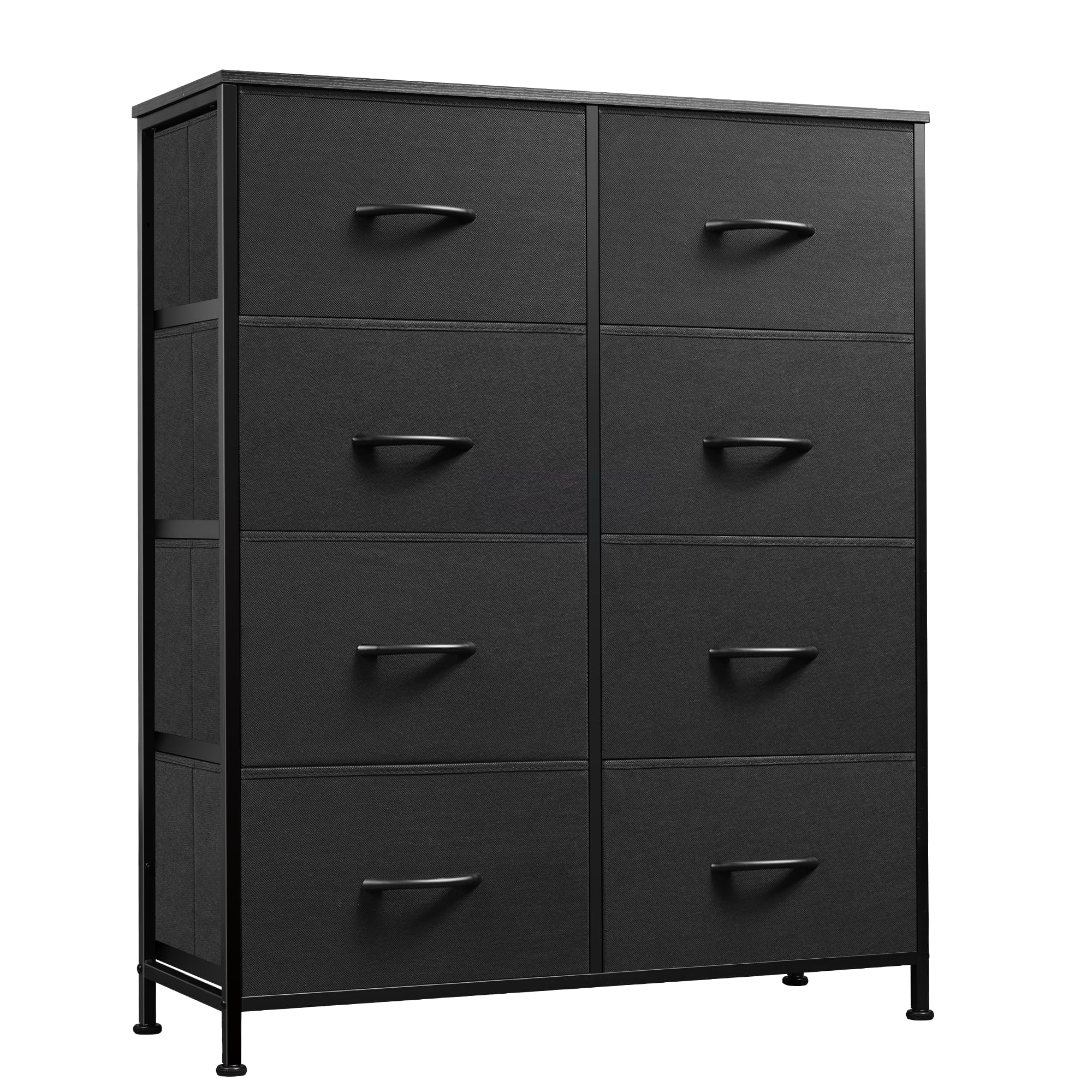 Fabric Dresser for Bedroom, Tall Dresser with 8 Drawers, Storage Tower with Fabric Bins,