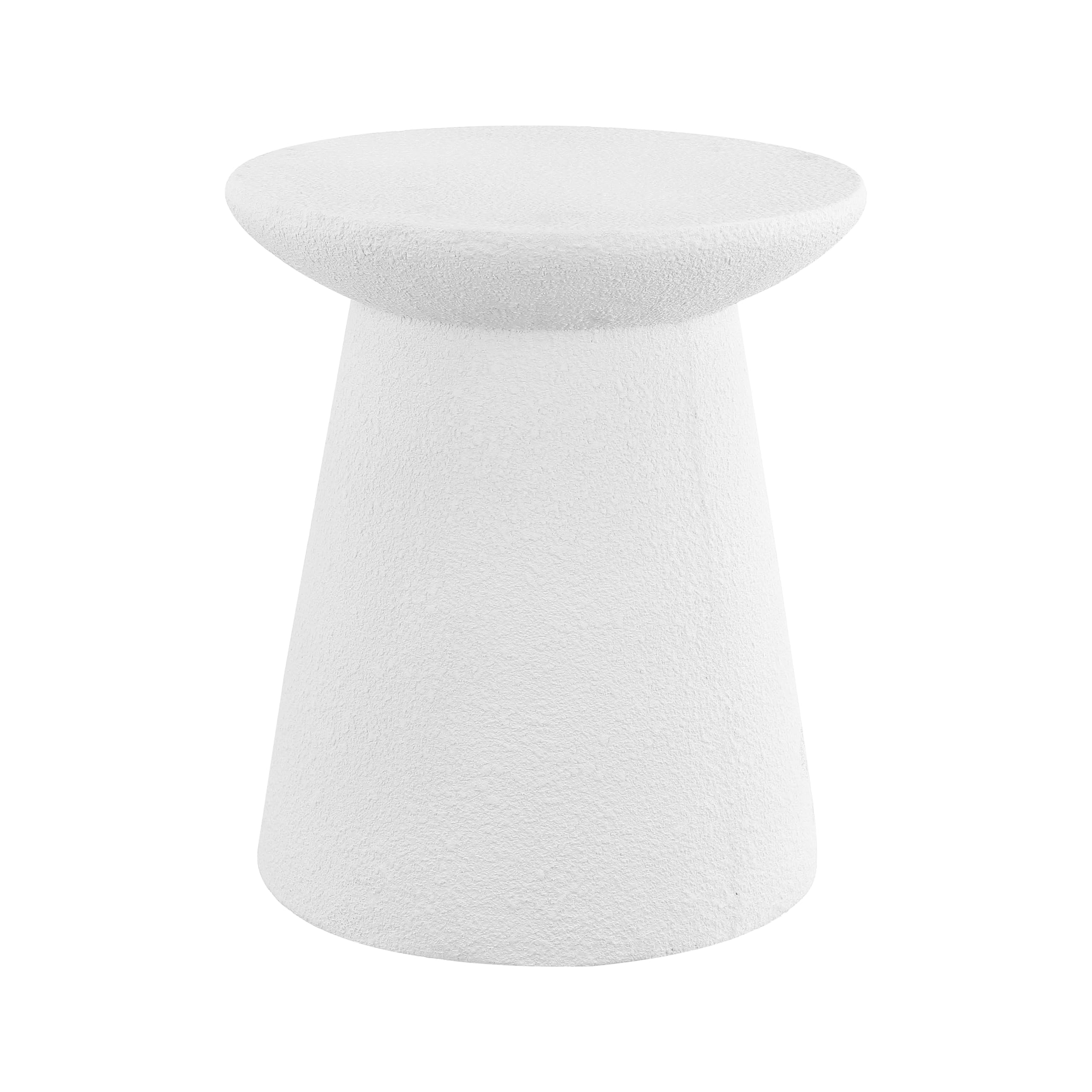 TBL1108A Hollie 18" Minimalist Modern Drum Indoor/Outdoor Accent Table Pedestal