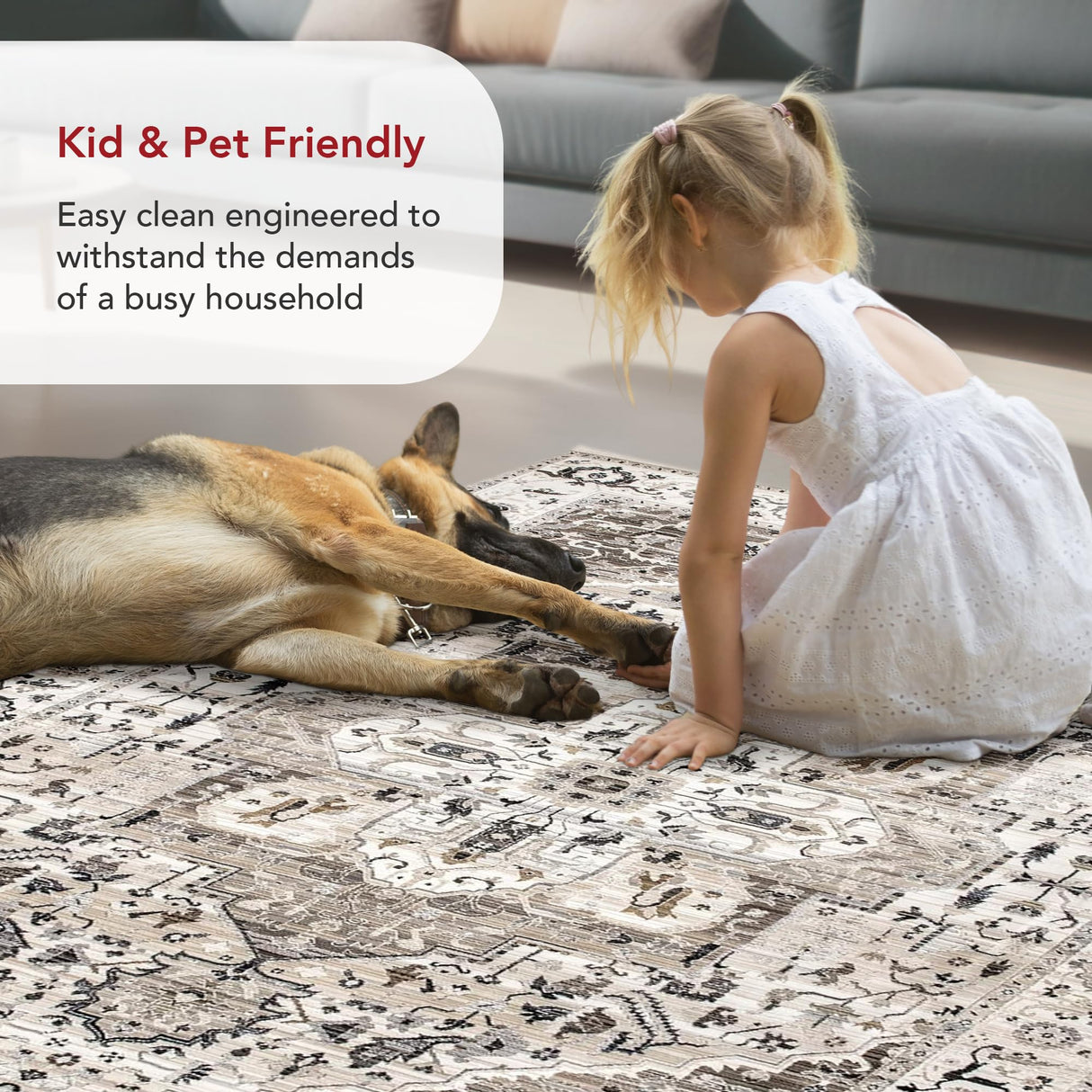 nuLOOM Oliveira Floral Medallion Fringe Area Rug, 8x10, Beige