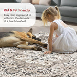 nuLOOM Oliveira Floral Medallion Fringe Area Rug, 8x10, Beige