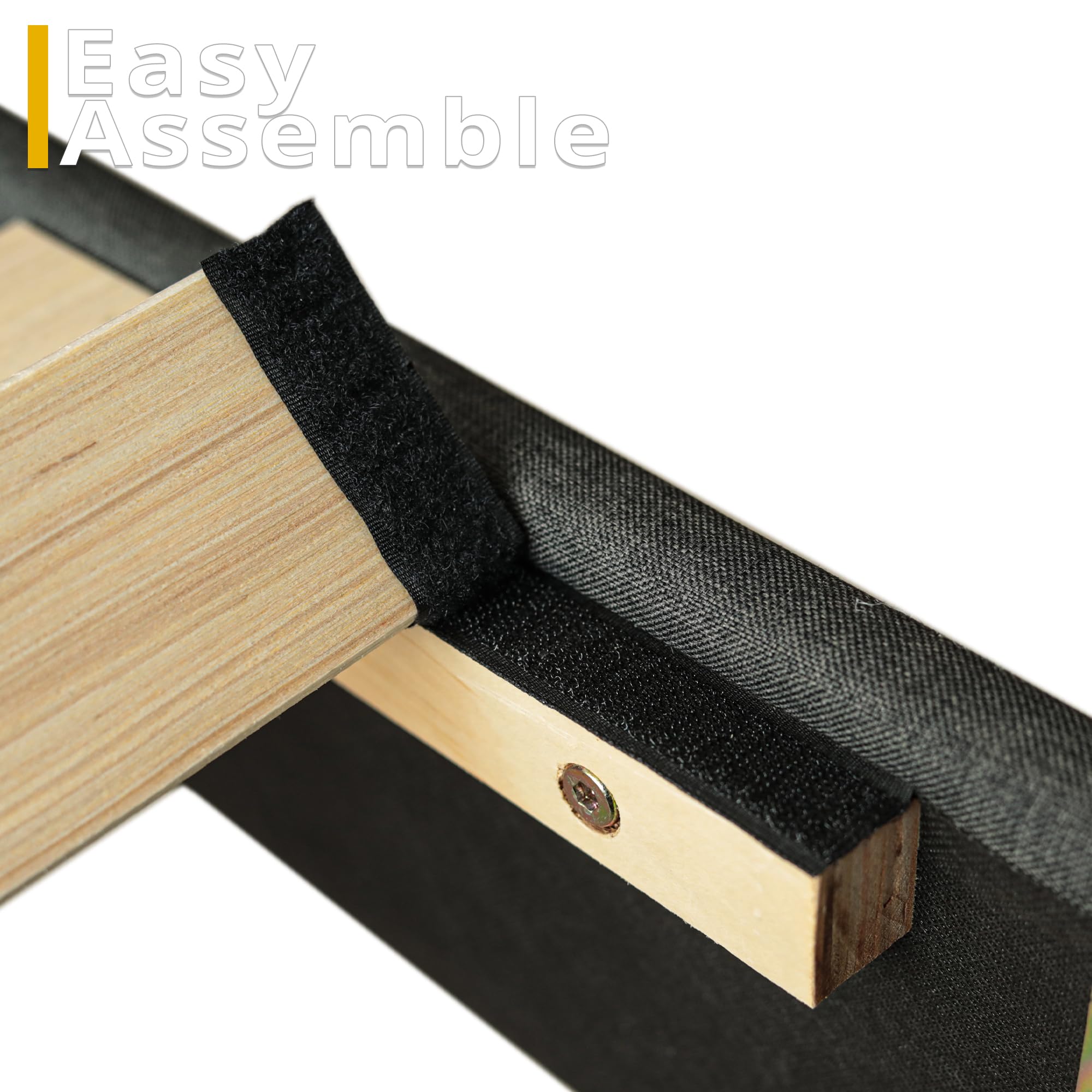 Queen Size Bed Frame, Storage Headboard with Outlets, Sturdy and Stable