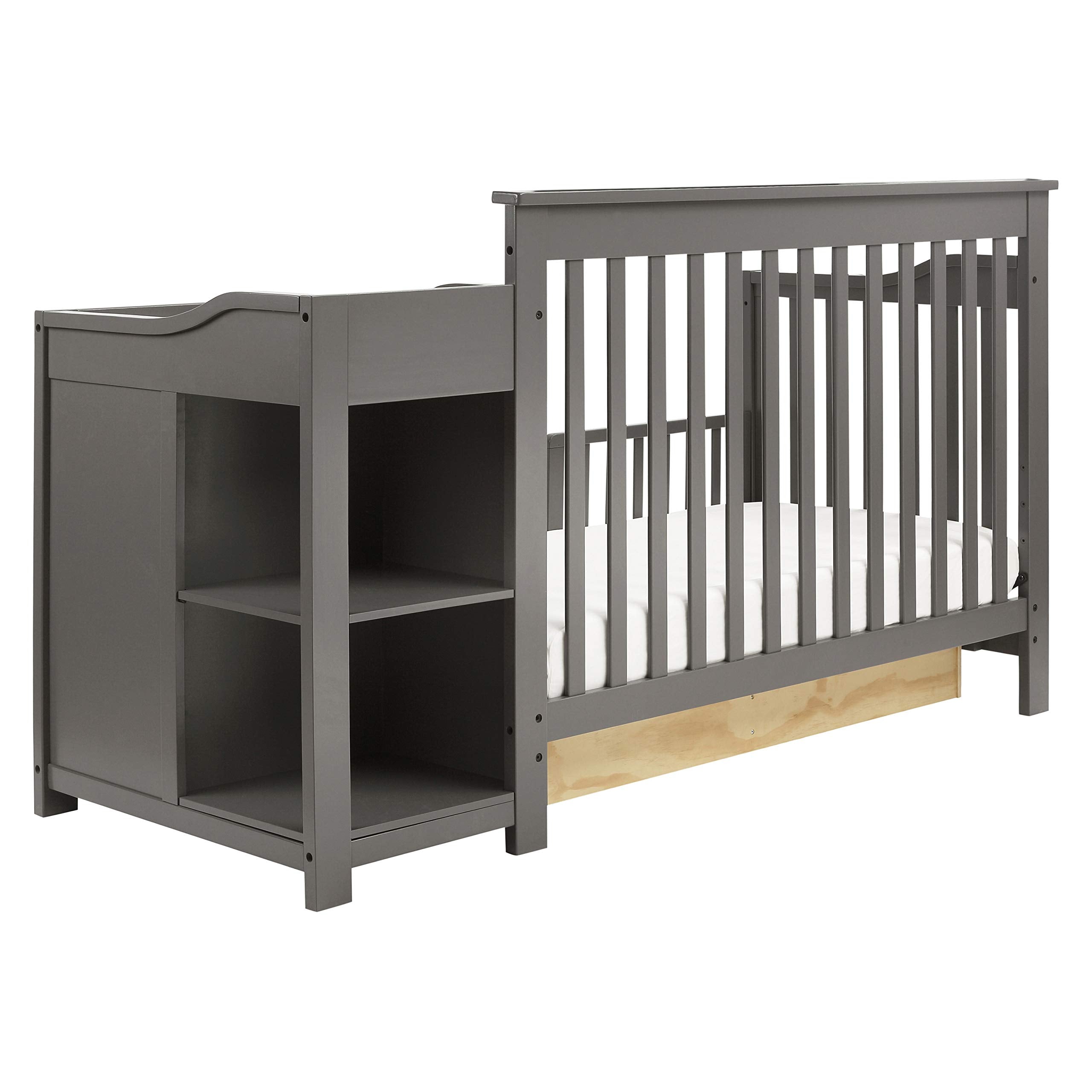 piedmont 4-in-1 Convertible Crib and Changer Combo in Slate