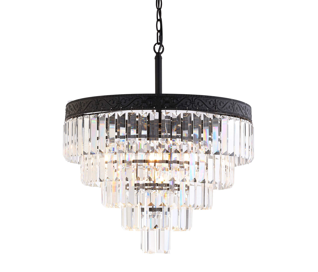 JYL9007B Wyatt 20" 4-Light Crystal LED Chandelier Contemporary,Classic