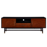 Blynn Midcentury Modern Media Console TV Stand, Black
