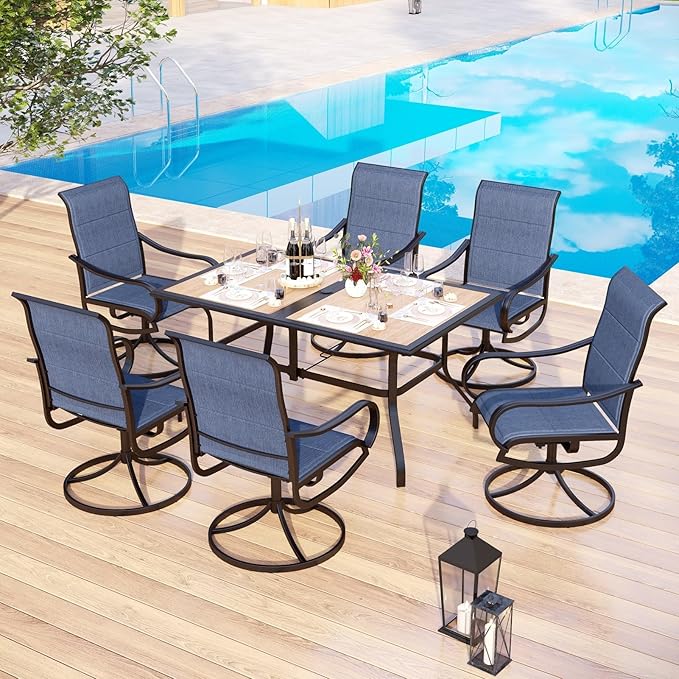 Outdoor Patio Dining Set for 6, Outdoor Furniture Set