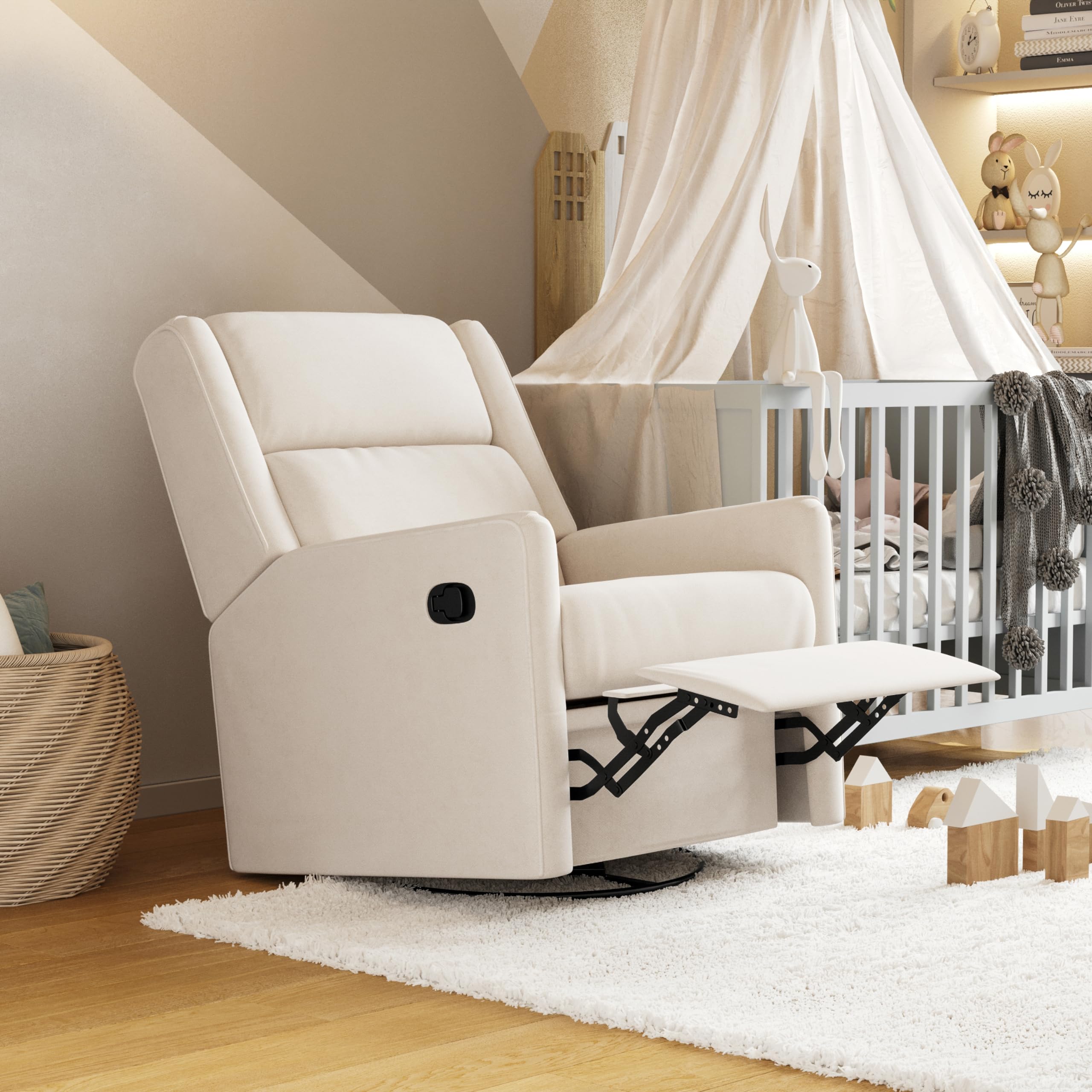 GlideFlex 3-in-1 Recliner Chair – Swivel, Rocker, and Manual Recline