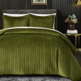 Quilt King Size, Green Lightweight Bedspread Full Soft Reversible Coverlet
