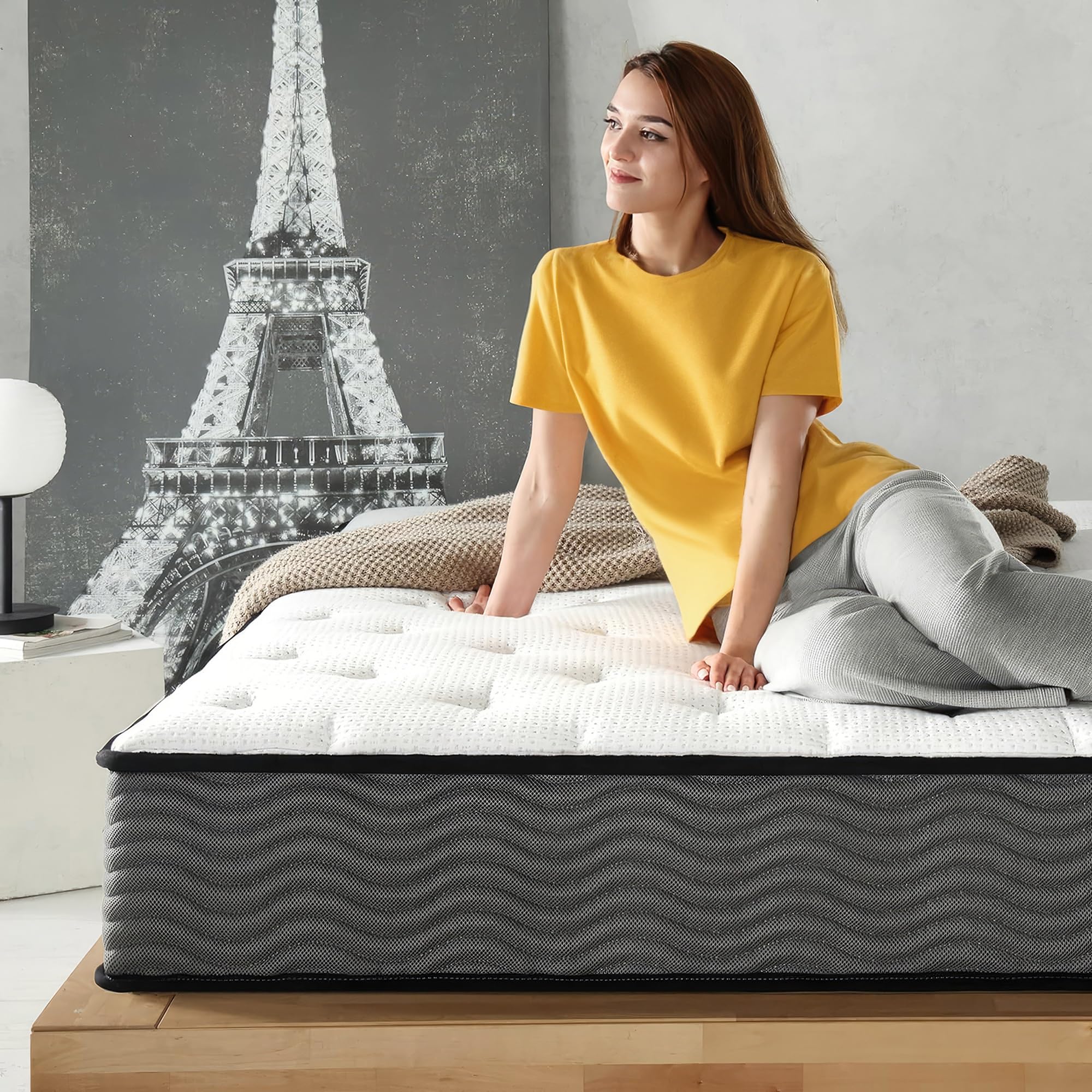 10 Inch True Support Hybrid Mattress [New Version], Queen, Fiberglass Free