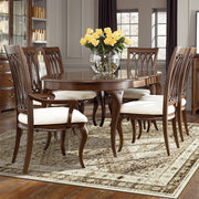 Vintage Washable Rug for Living Room, 4x6 Traditional Non Slip Area Rug, Khaki Soft Non
