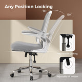 Ergonomic Office Chair, Comfortable Office Chair with Flip-up Arms, Adaptive Lumbar Support