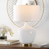 Lighting Collection Eugenie Modern Contemporary Antique White Glass Gourd 27