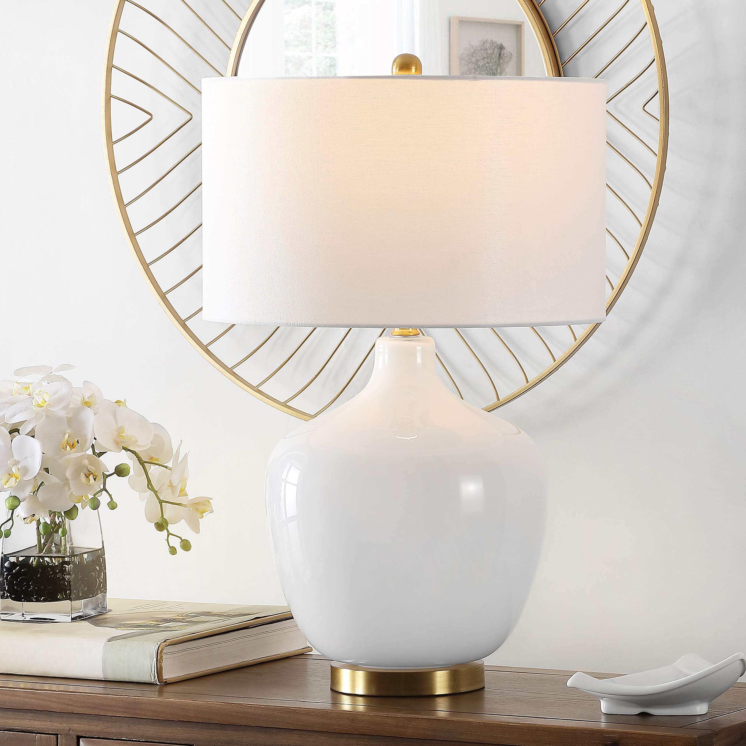 Lighting Collection Eugenie Modern Contemporary Antique White Glass Gourd 27