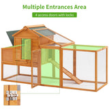 79" Chicken Coop Hen House Wooden Chicken House Poultry Cage