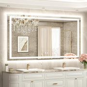 60 x 36 LED Lighted Bathroom Mirror with Lights Wall Mounted