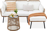 Outdoor Rope Woven Sectional Patio Furniture L-Shaped