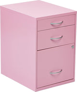 Home Furnishings HPB Heavy Duty 3-Drawer Metal File Cabinet for Standard Files and Office Supplies