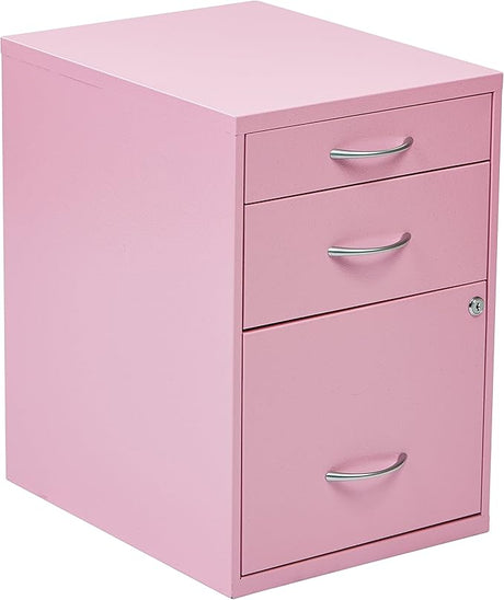 Home Furnishings HPB Heavy Duty 3-Drawer Metal File Cabinet for Standard Files and Office Supplies