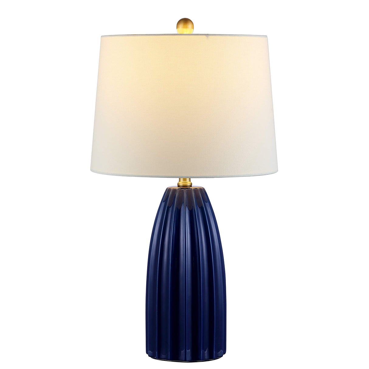 Lighting Collection Kayden Modern Navy Blue Ceramic 26-inch Bedroom