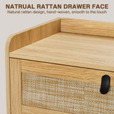 3 Drawer Rattan Dresser for Bedroom, Chest of Drawer, 3 Drawer Dresser