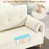 Loveseat Sofa, Small Couch for Living Room, Comfy Chenille Fabric Love Seat