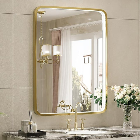 24x36 Inch LED Bathroom Vanity Mirror with lights,Wall Mounted Lighted Mirrors