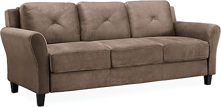 Lifestyle Solutions Harrington Sofa Curved Arms, Black