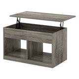 Jensen Living Room Lift Top Coffee Table with Hidden Compartment, French Oak Grey