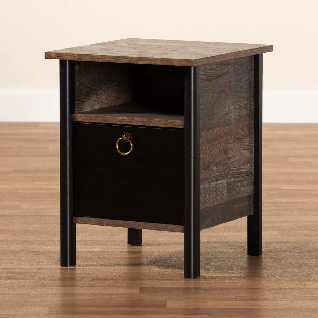 Vaughan Nightstands, Brown/Black