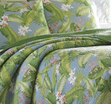- King Quilt Set, Reversible Cotton Bedding with Matching Shams
