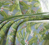 - King Quilt Set, Reversible Cotton Bedding with Matching Shams