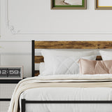 Full Size Metal Platform Bed Frame with LED Headboard