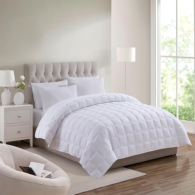 Comforter Full Size Oversized Double Box Stitch Duvet Insert – Soft, Fluffy, Generously Filled Down Alternative Bedding for All