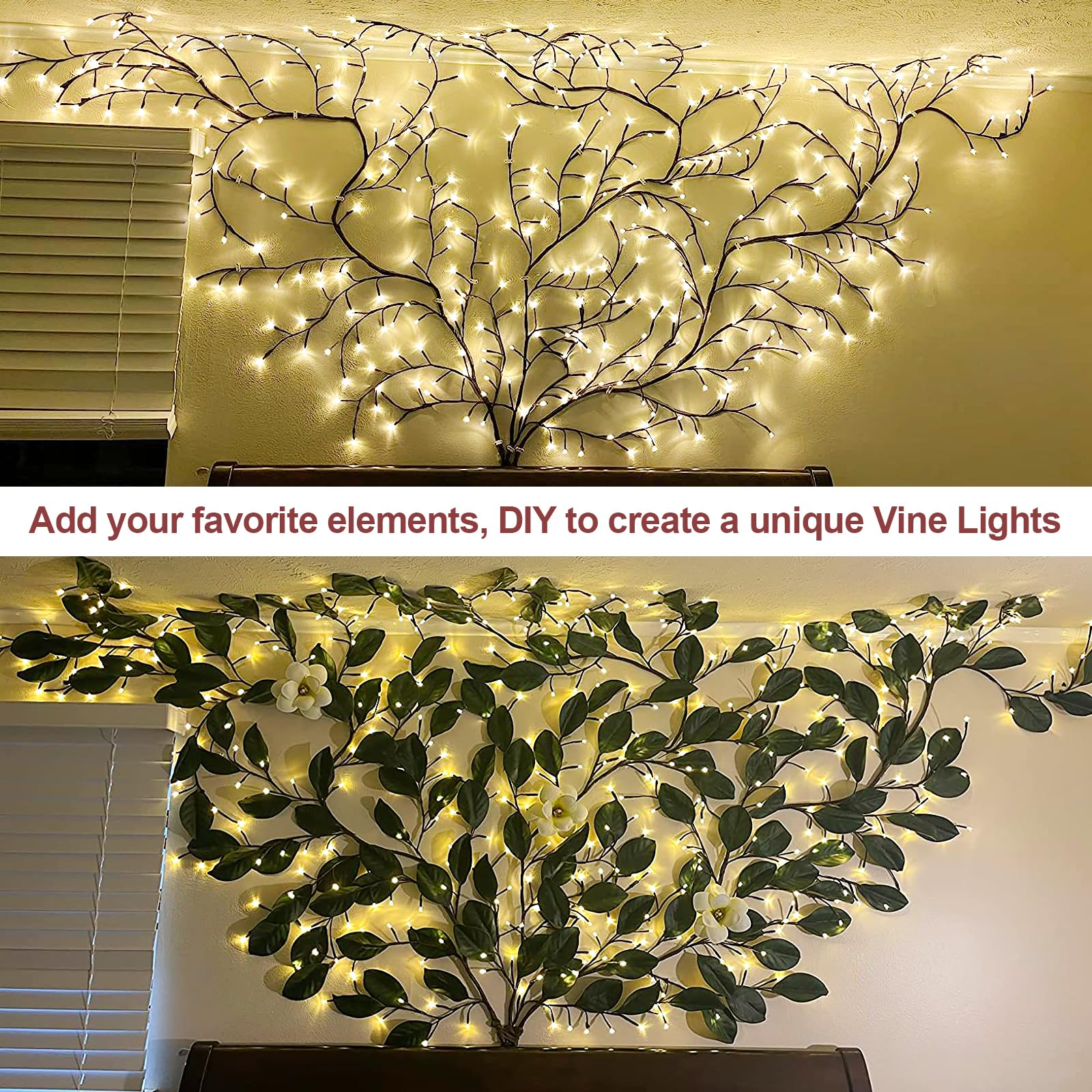 Enchanted Willow Vine Lights for Wall: 7.5FT led Twinkling Tree Branch Light for Room and Home Decor