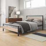 Queen Bed Frames with Wood Headboard,Heavy Duty Platform Bed