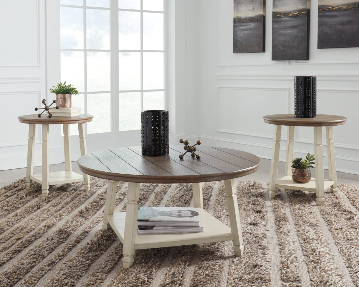 Bolanbrook Farmhouse 3-Piece Table Set, Includes 1 Coffee Table and 2 End Tables