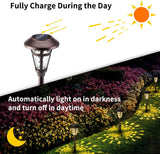 Bright Solar Outdoor Lights Decorative 6 Pack, Solar Pathway Garden Lights Auto On/Off