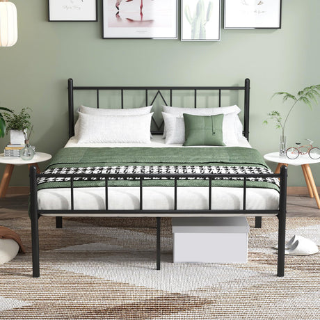 14 Inch Full Size Bed Frames with Headboard/Footboard, Under Bed Storage