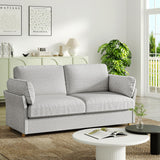 Loveseat Sofa Couch, 70" Grey Couch, Modern Comfy Couch with Deep Seat Cushion,