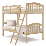 Twin-Over-Twin Bunk Bed (Olive) - GREENGUARD Gold Certified, Converts to 2 Individual