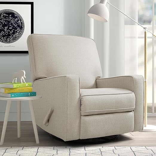 EaseCore Swivel Glider Recliner Chair with Lever Recline & Cushion Back