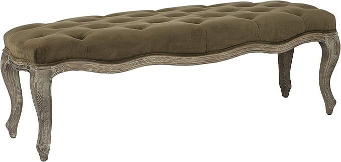 Mercer Collection Randy Beige Linen Bench